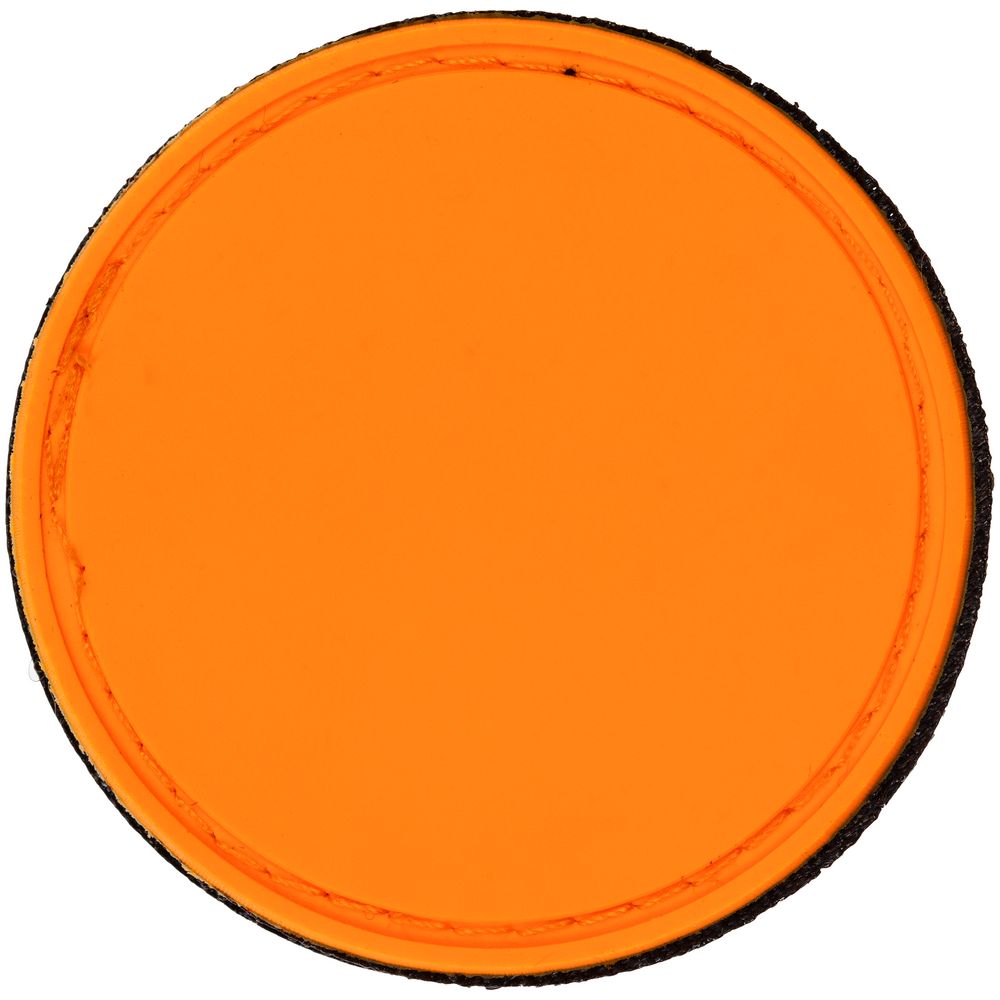 Лейбл из ПВХ с липучкой Menteqo Round, оранжевый неон (Миниатюра WWW (1000))