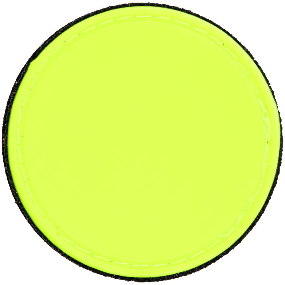 Лейбл из ПВХ с липучкой Menteqo Round, желтый неон (Миниатюра WWW (1000))
