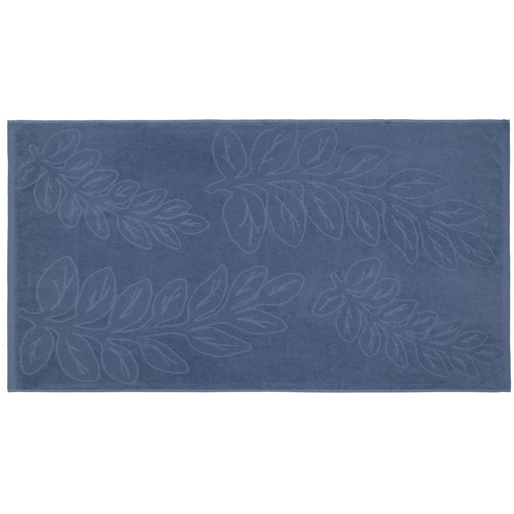 Полотенце махровое «Флора», среднее, синее (Миниатюра WWW (1000))