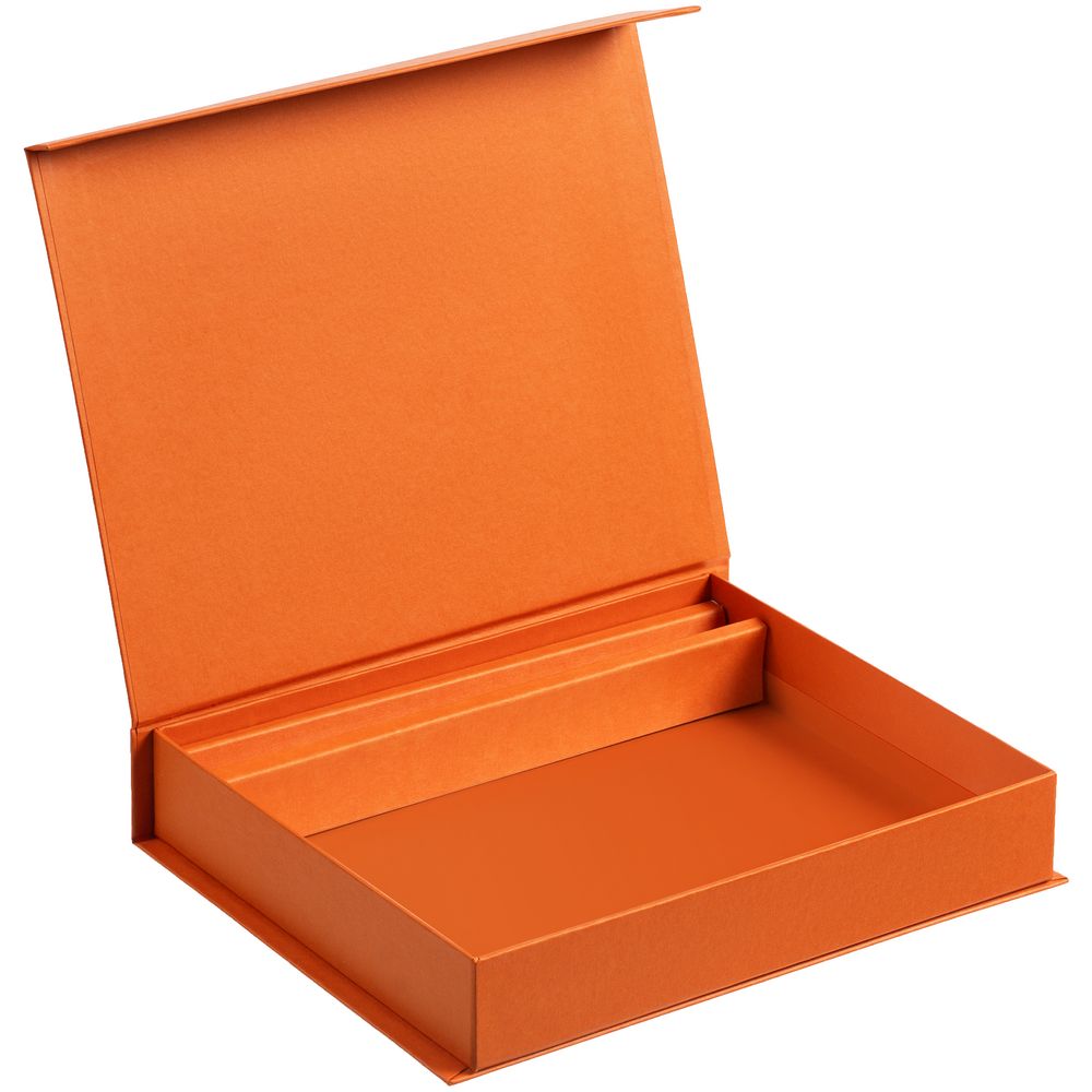 Коробка Duo под ежедневник и ручку, оранжевая (Миниатюра WWW (1000))