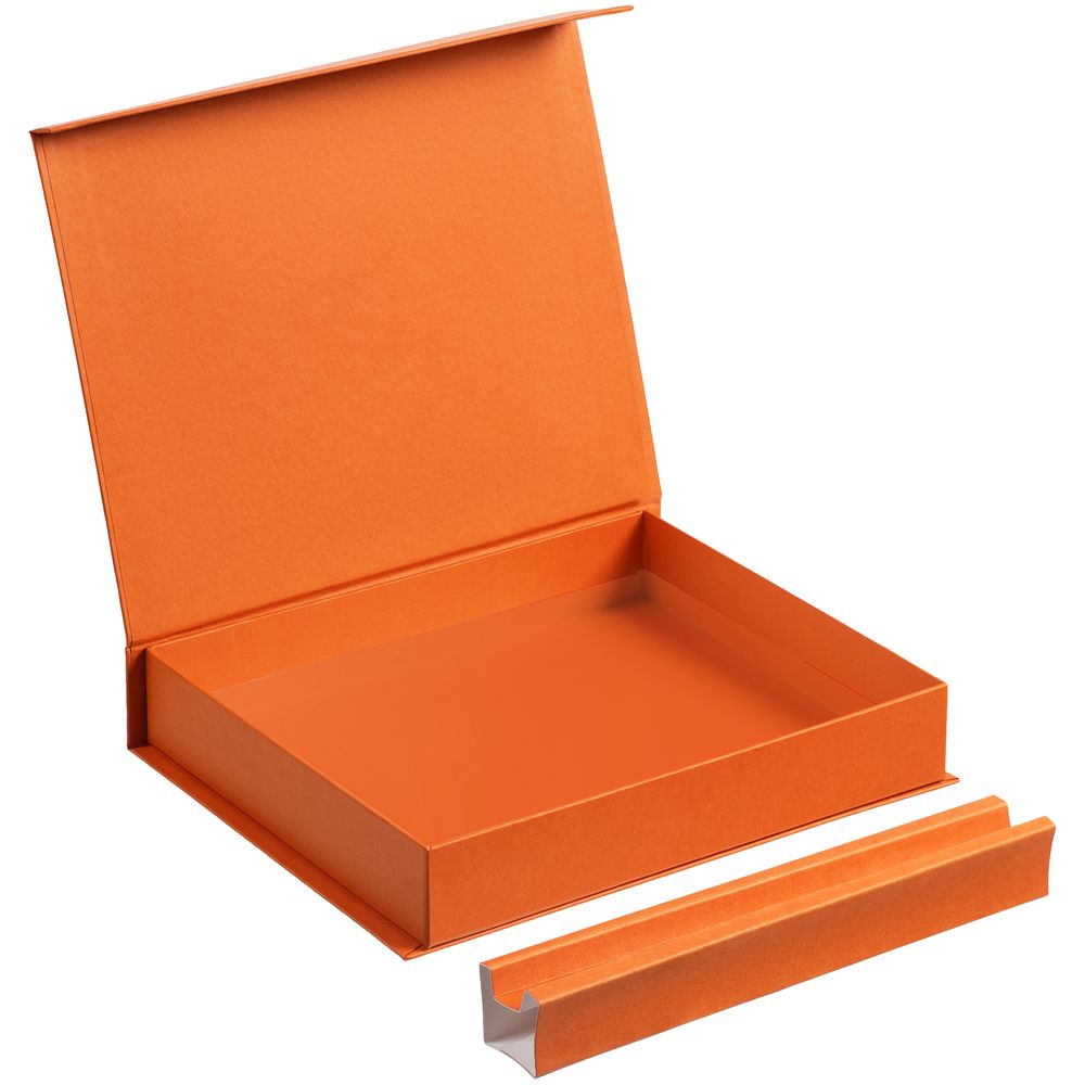 Коробка Duo под ежедневник и ручку, оранжевая (Миниатюра WWW (1000))