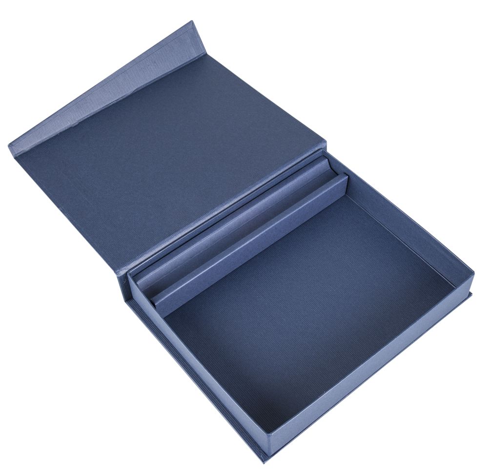Коробка Duo под ежедневник и ручку, синяя (Миниатюра WWW (1000))