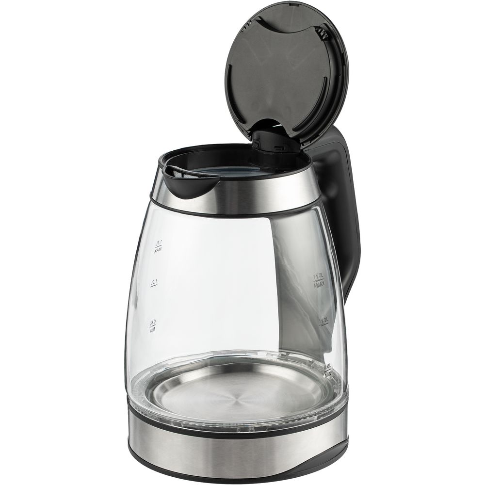 Электрический чайник Lumimore, стеклянный, серебристо-черный (Миниатюра WWW (1000))