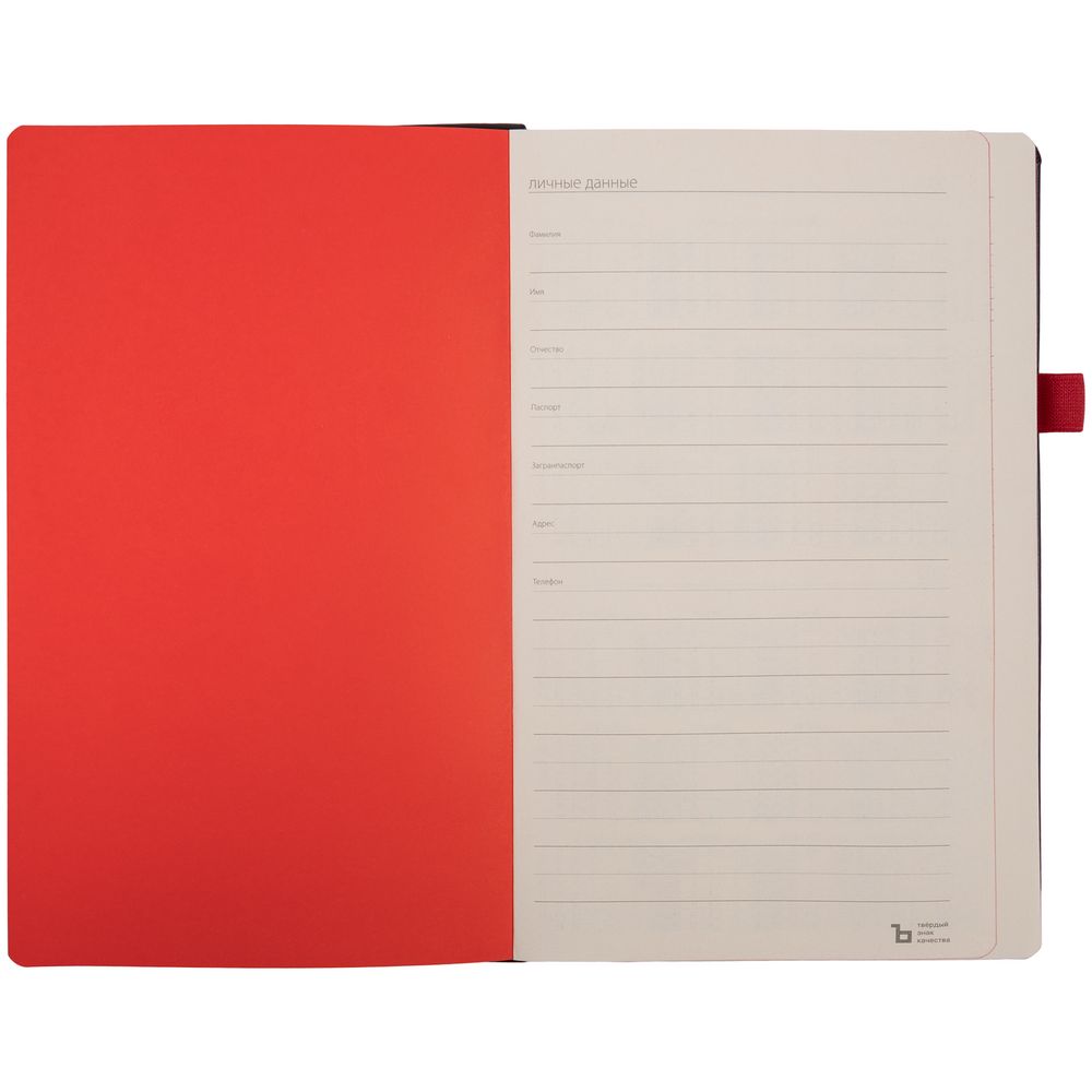Ежедневник Ton, недатированный, ver. 1, черный с красным (Миниатюра WWW (1000))