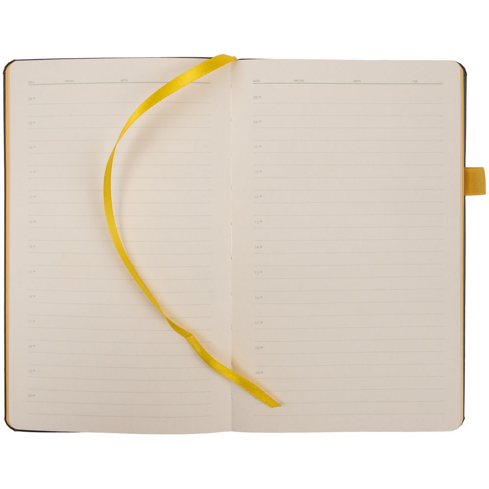 Ежедневник Ton, недатированный, ver. 1, черный с желтым (Миниатюра WWW (1000))