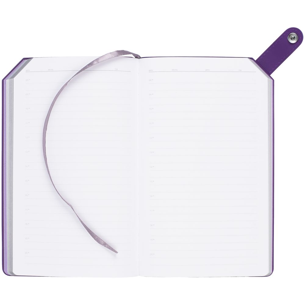 Ежедневник Corner, недатированный, серый с фиолетовым (Миниатюра WWW (1000))