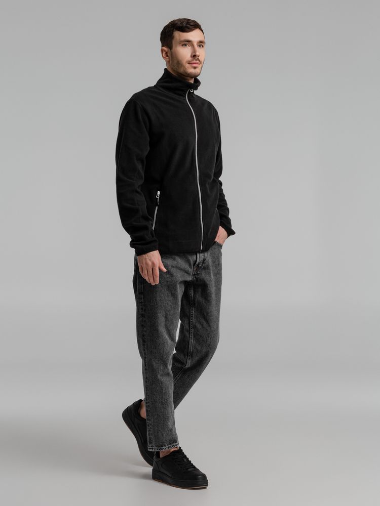 Куртка флисовая мужская Twohand, черная (Миниатюра WWW (1000))