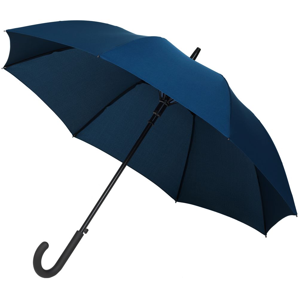 Зонт-трость Magic с проявляющимся цветочным рисунком, темно-синий (Миниатюра WWW (1000))