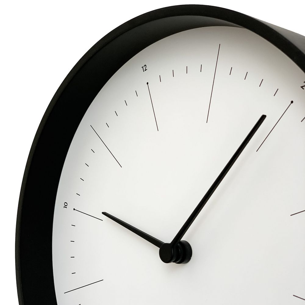 Часы настенные Lacky, белые с черным (Миниатюра WWW (1000))