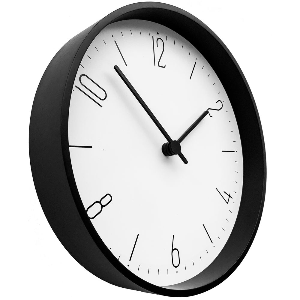 Часы настенные Lander, белые с черным (Миниатюра WWW (1000))