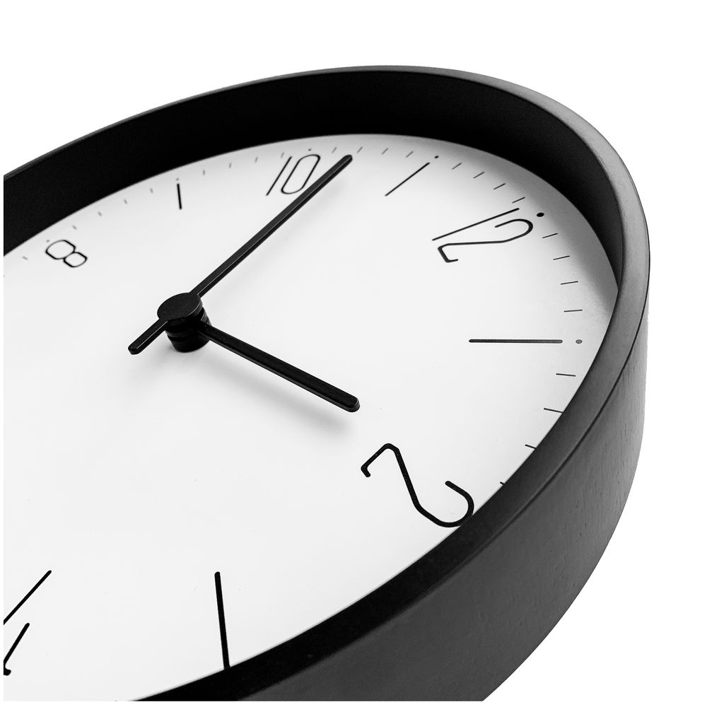 Часы настенные Lander, белые с черным (Миниатюра WWW (1000))