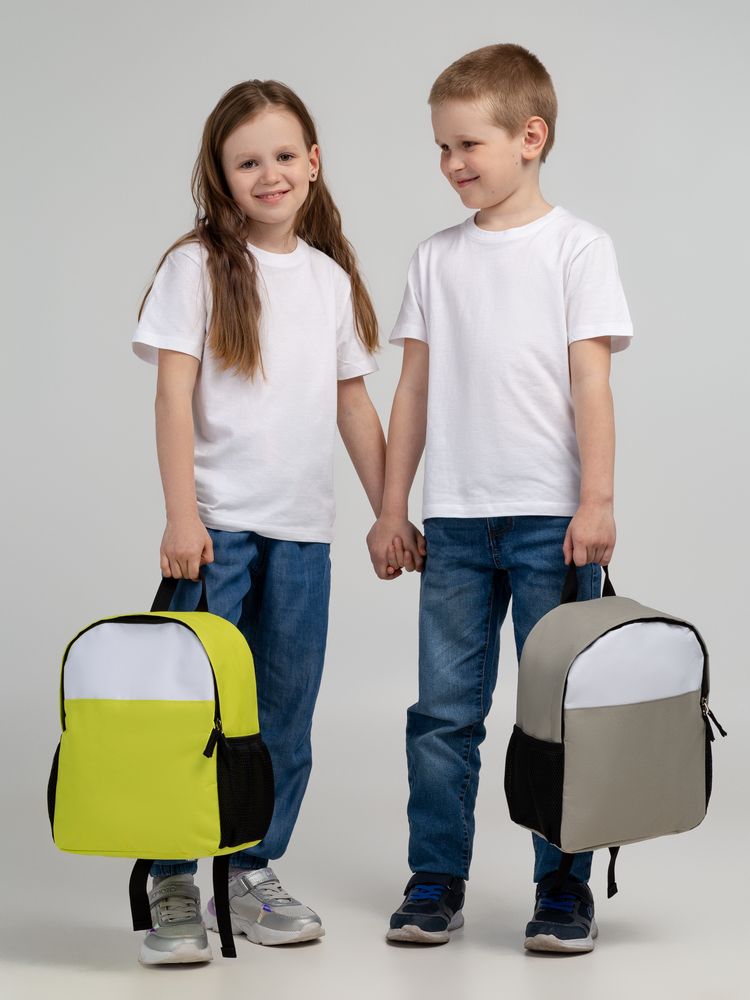 Детский рюкзак Comfit, белый с зеленым яблоком (Миниатюра WWW (1000))