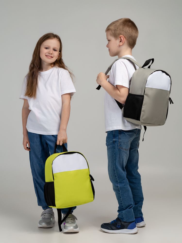 Детский рюкзак Comfit, белый с зеленым яблоком (Миниатюра WWW (1000))