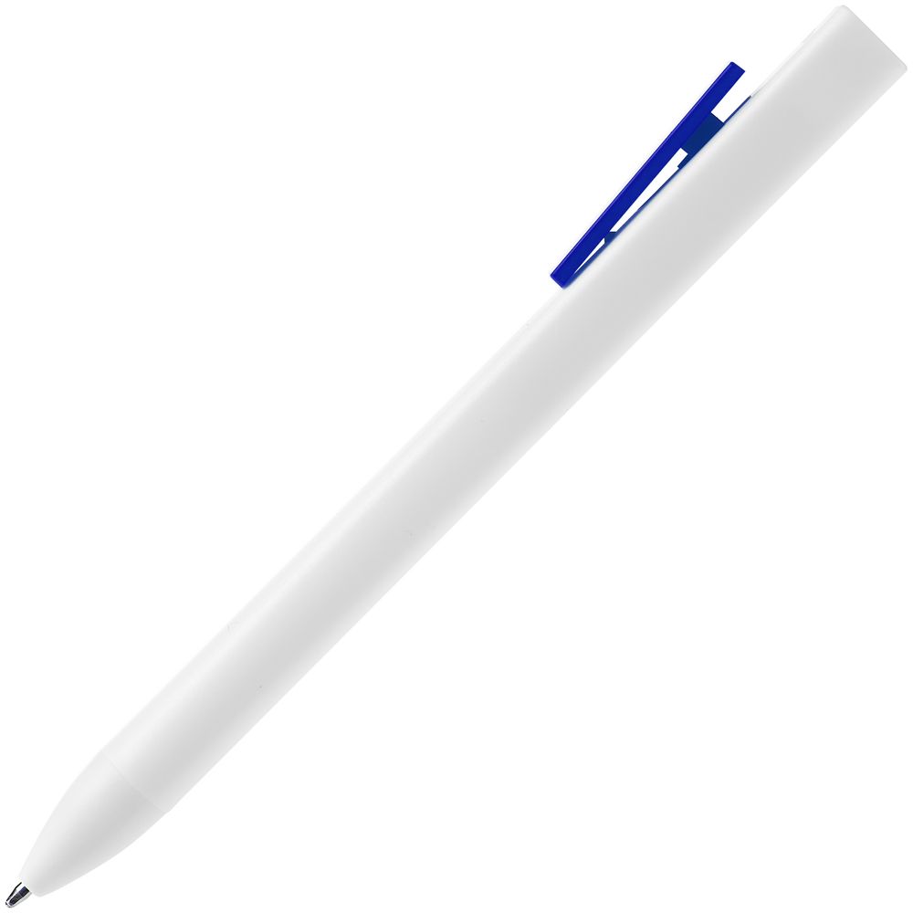 Ручка шариковая Swiper SQ, белая с синим (Миниатюра WWW (1000))