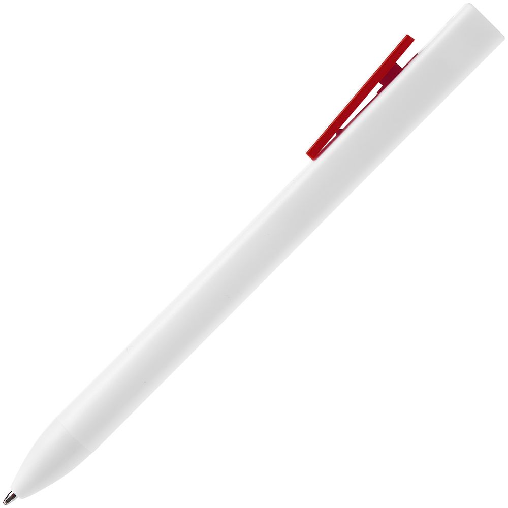 Ручка шариковая Swiper SQ, белая с красным (Миниатюра WWW (1000))