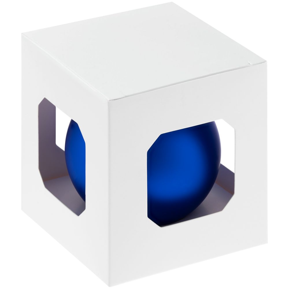 Елочный шар Finery Matt, 8 см, матовый синий (Миниатюра WWW (1000))