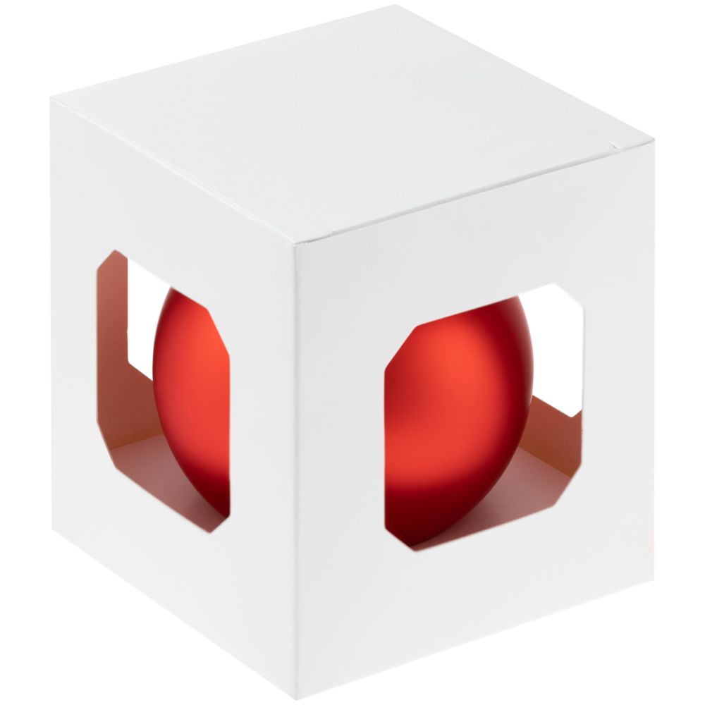 Елочный шар Finery Matt, 8 см, матовый красный (Миниатюра WWW (1000))