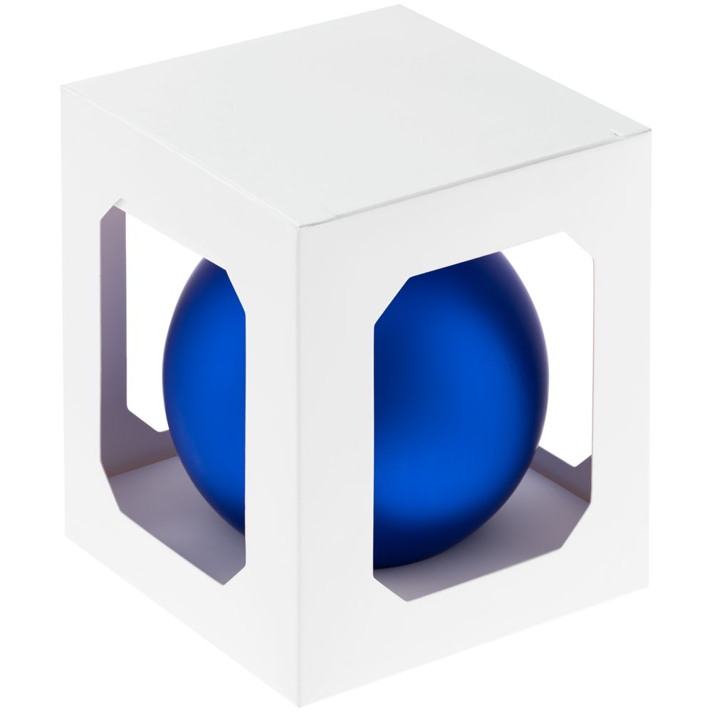 Елочный шар Finery Matt, 10 см, матовый синий (Миниатюра WWW (1000))