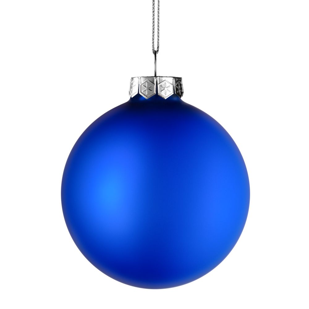 Елочный шар Finery Matt, 10 см, матовый синий (Миниатюра WWW (1000))