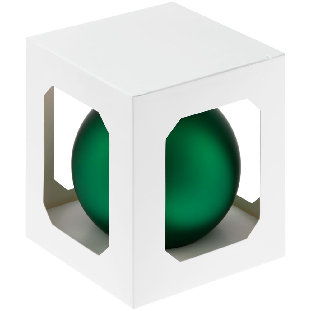 Елочный шар Finery Matt, 10 см, матовый зеленый (Миниатюра WWW (1000))