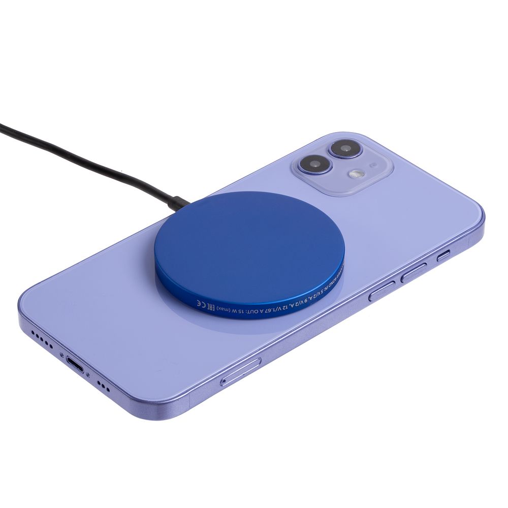 Магнитное зарядное устройство Cooper Rond, 15 Вт, синее (Миниатюра WWW (1000))