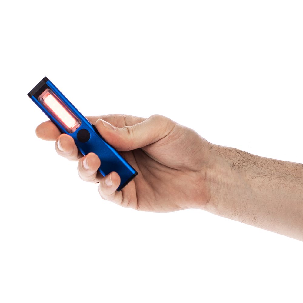 Фонарик-факел аккумуляторный Wallis, синий (Миниатюра WWW (1000))