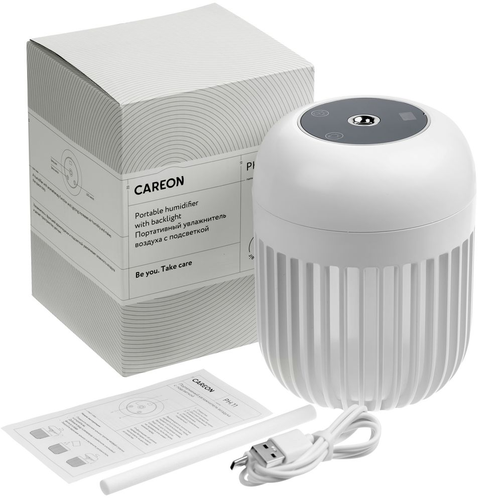 Переносной увлажнитель-ароматизатор с подсветкой PH11, белый (Миниатюра WWW (1000))
