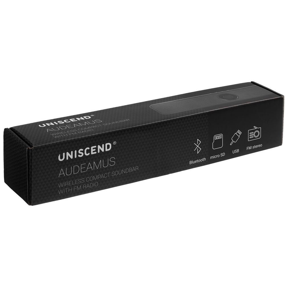 Беспроводная стереоколонка Uniscend Audeamus, черная (Миниатюра WWW (1000))