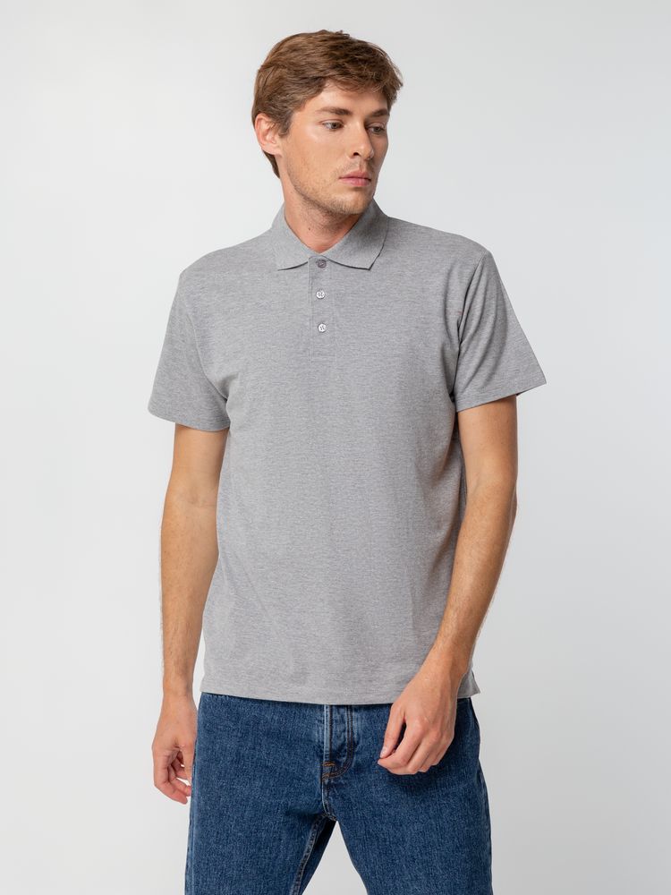 Рубашка поло мужская Spring 210, серый меланж (Миниатюра WWW (1000))