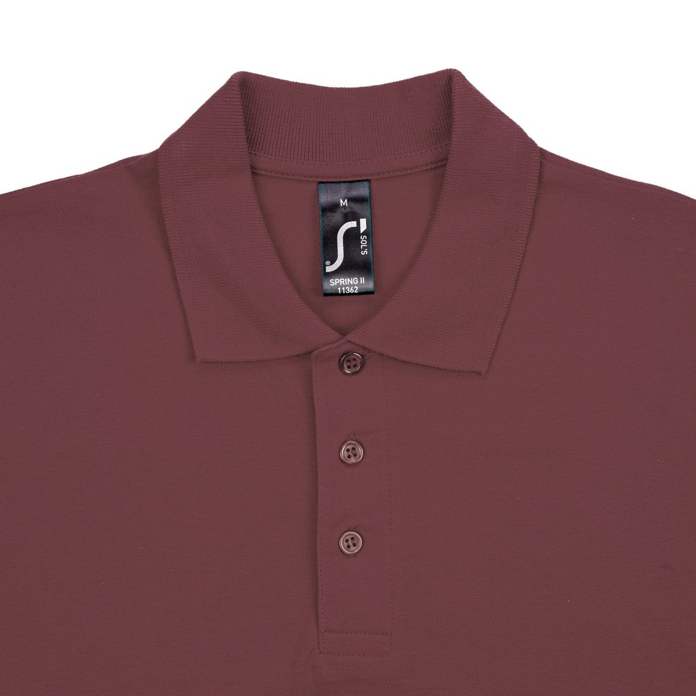 Рубашка поло мужская Spring 210, бордовая (Миниатюра WWW (1000))