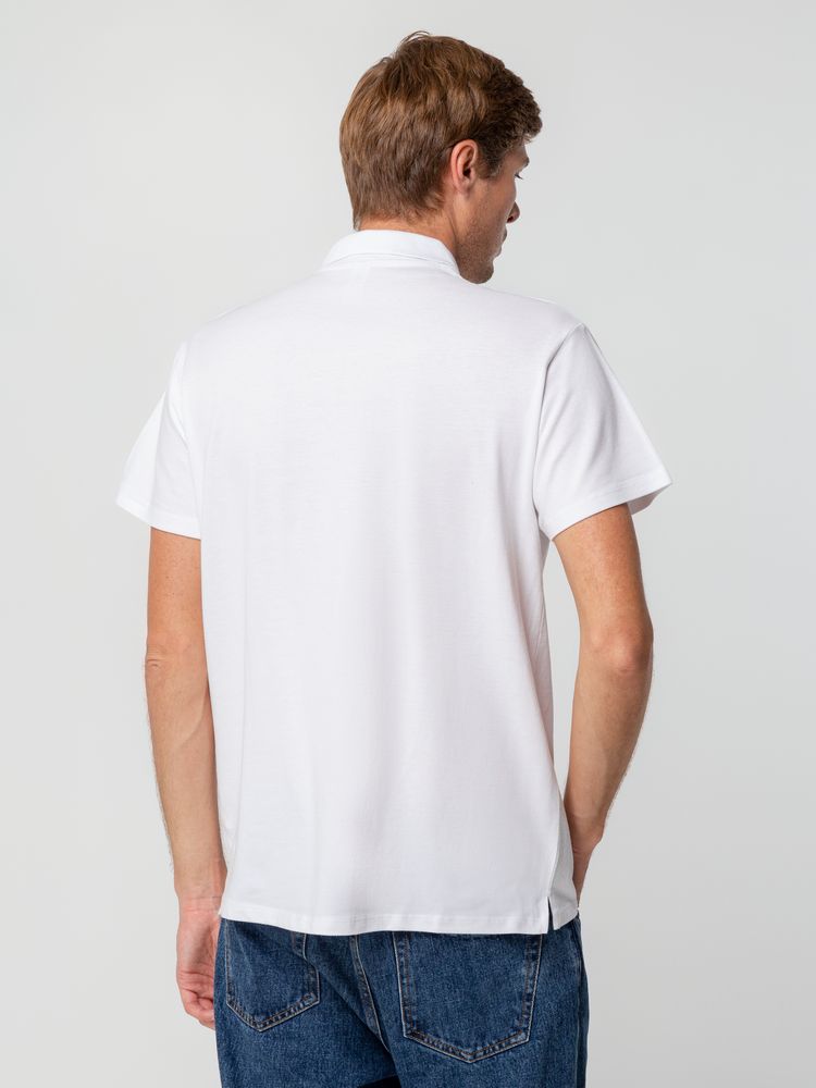 Рубашка поло мужская Spring 210, белая (Миниатюра WWW (1000))