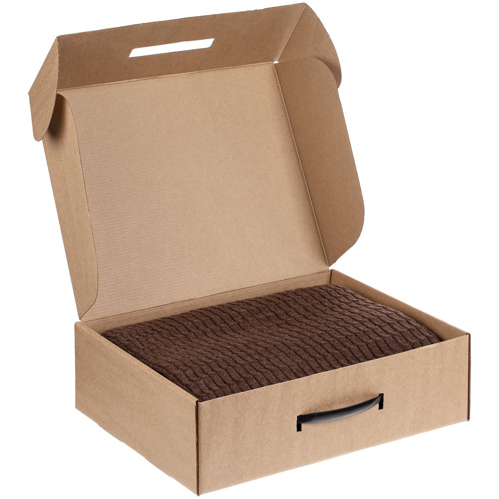 Коробка самосборная Light Case, крафт, с черной ручкой (Миниатюра WWW (1000))
