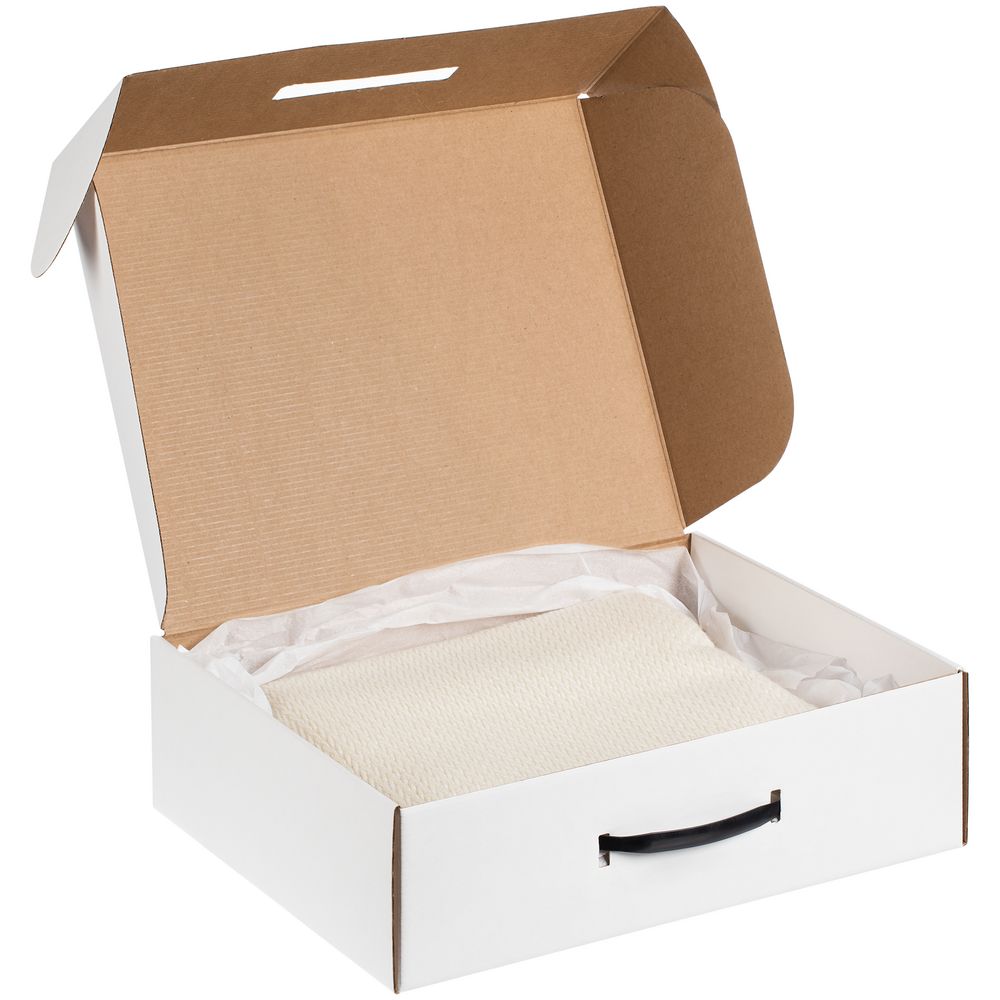 Коробка самосборная Light Case, белая, с черной ручкой (Миниатюра WWW (1000))