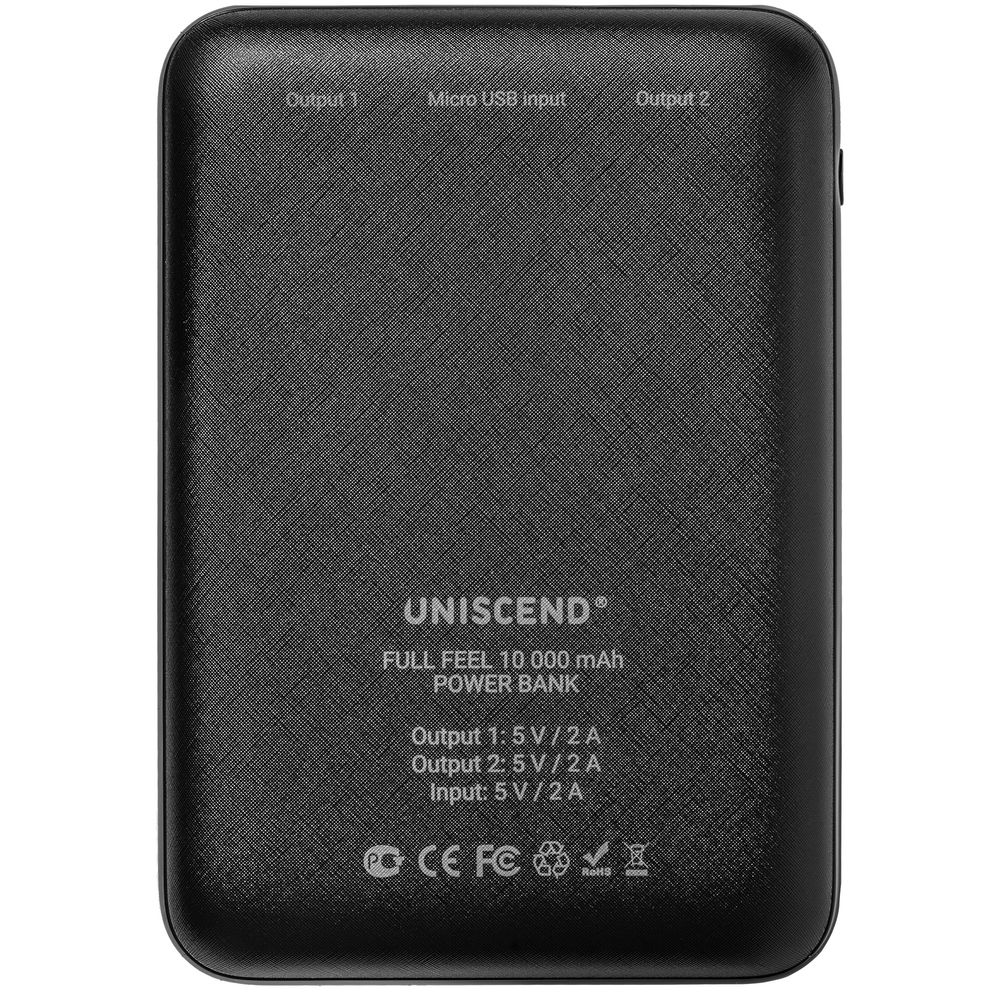 Внешний аккумулятор Uniscend Full Feel 10000 мАч с индикатором, черный (Миниатюра WWW (1000))