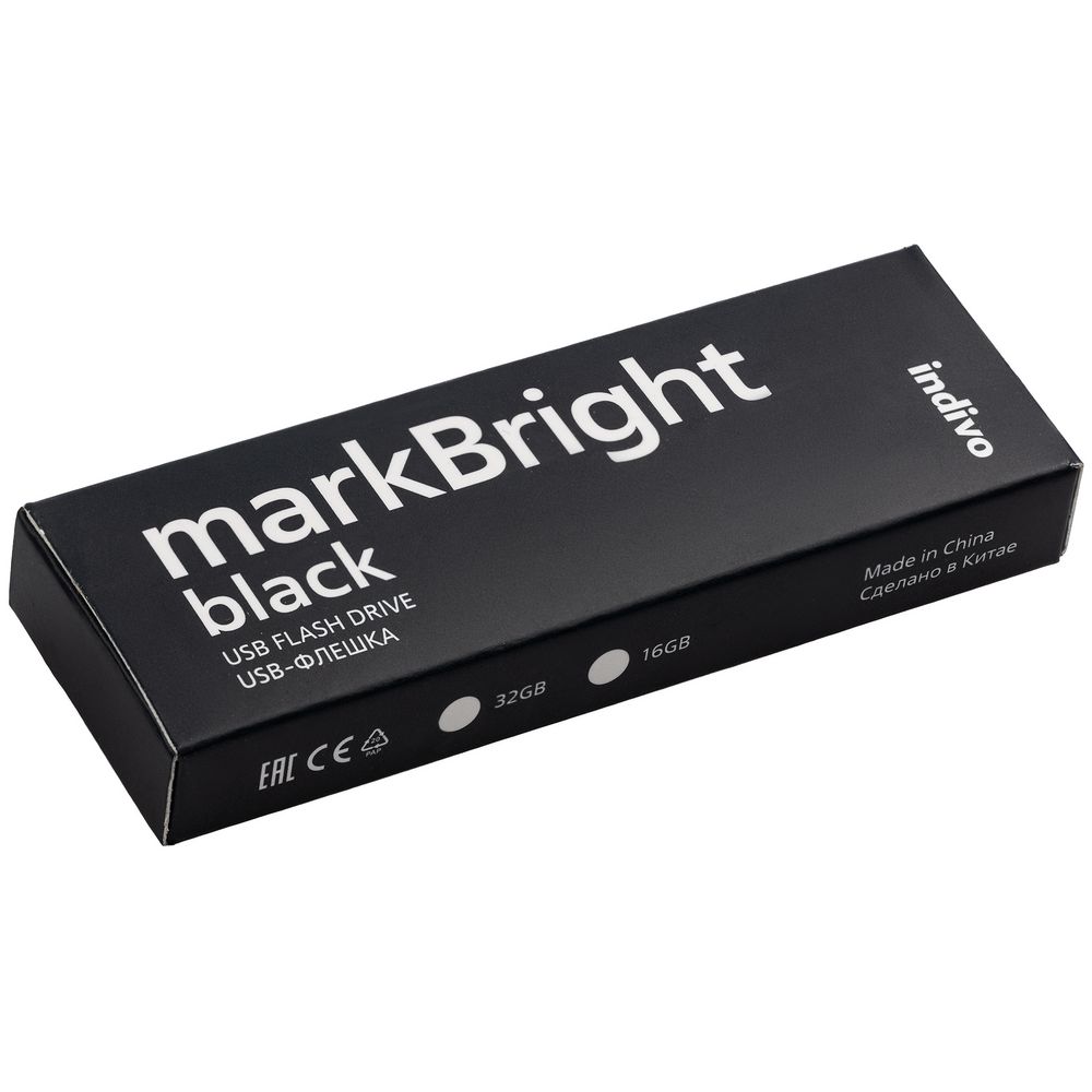 Флешка markBright Black с синей подсветкой, 32 Гб (Миниатюра WWW (1000))