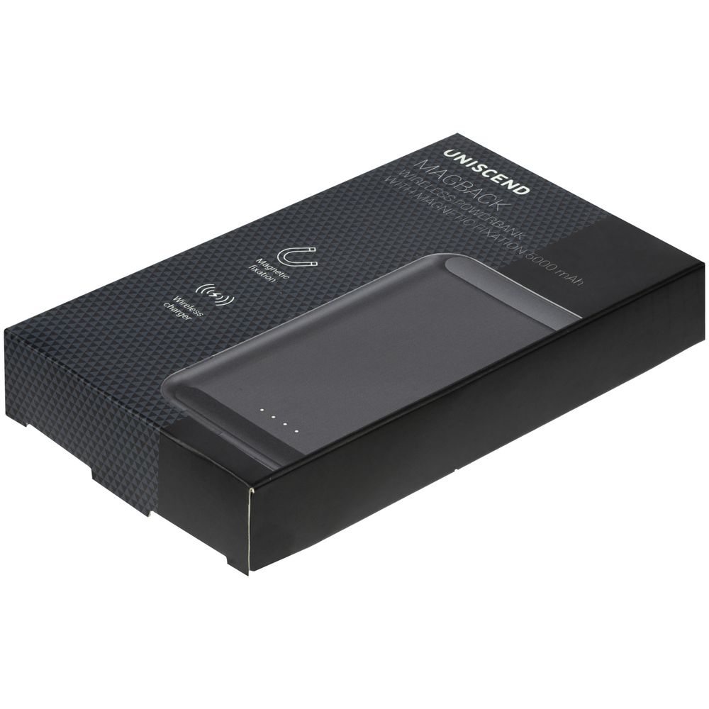Магнитный беспроводной аккумулятор Magback 5000 мАч, черный (Миниатюра WWW (1000))