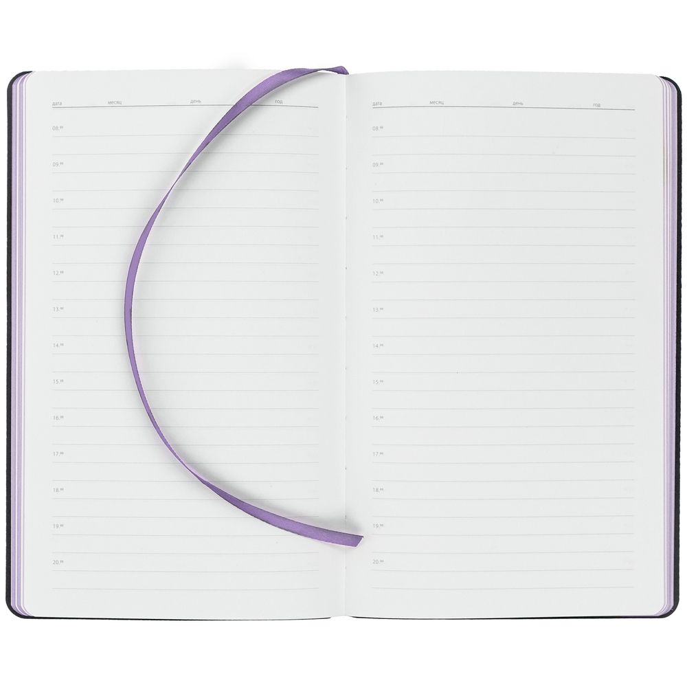 Ежедневник Nice Twice, недатированный, черный с фиолетовым (Миниатюра WWW (1000))