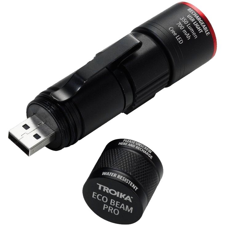 Аккумуляторный фонарик Eco Beam Pro, черный (Миниатюра WWW (1000))