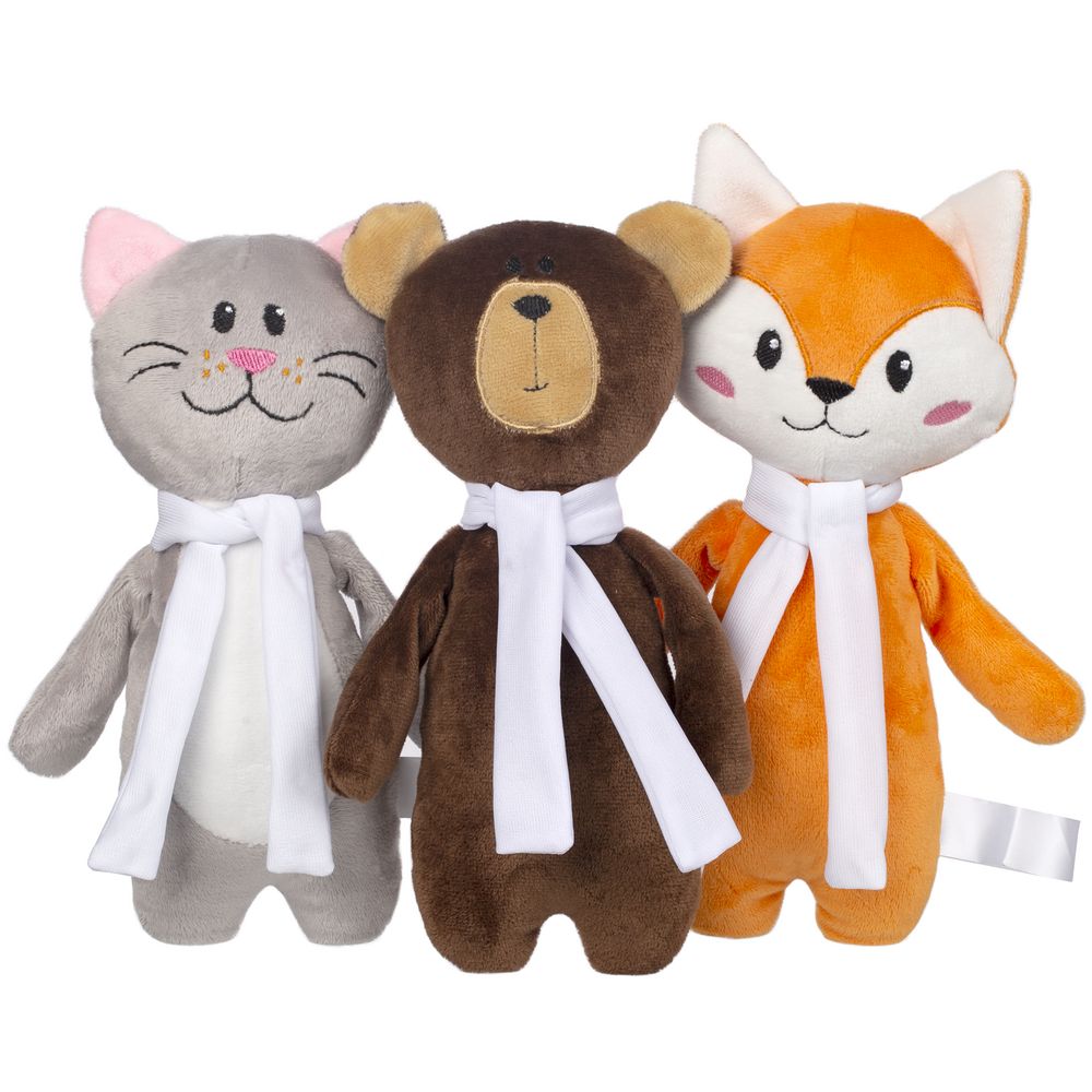 Мягкая игрушка Beastie Toys, мишка с белым шарфом (Миниатюра WWW (1000))