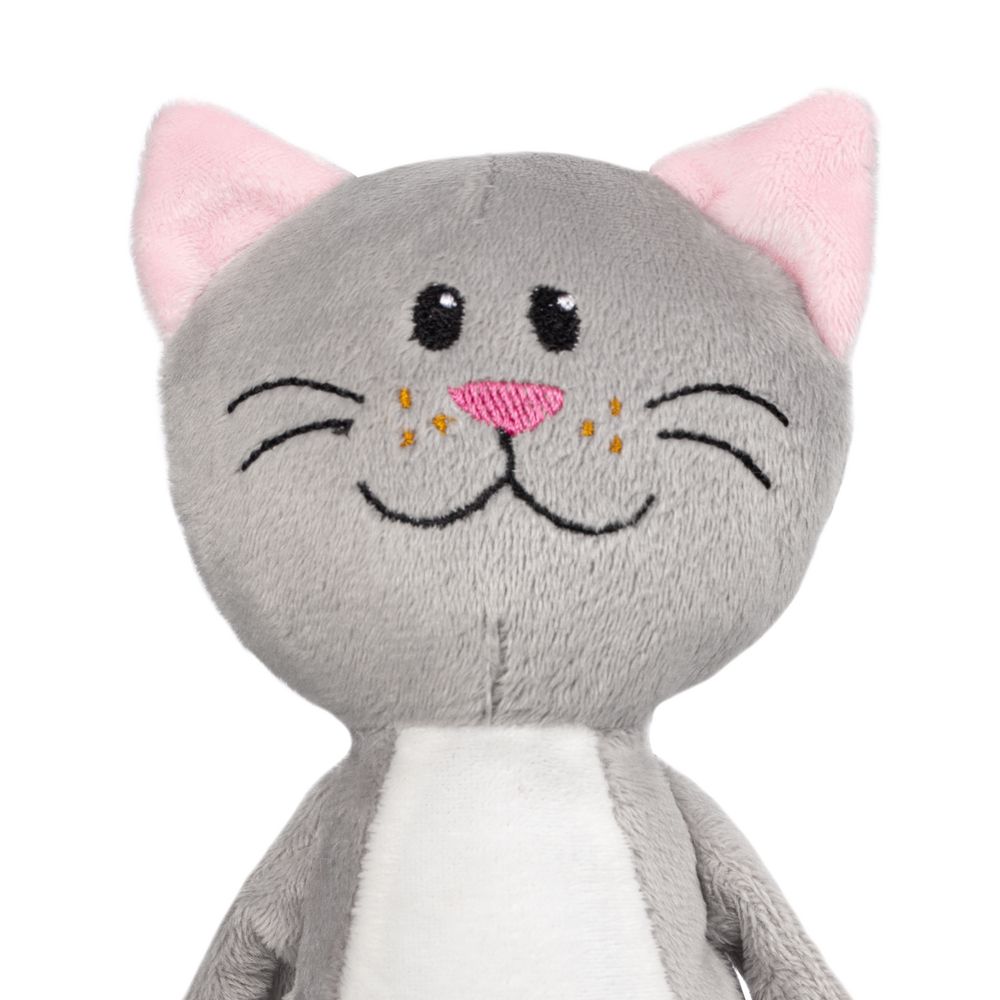 Мягкая игрушка Beastie Toys, котик с белым шарфом (Миниатюра WWW (1000))