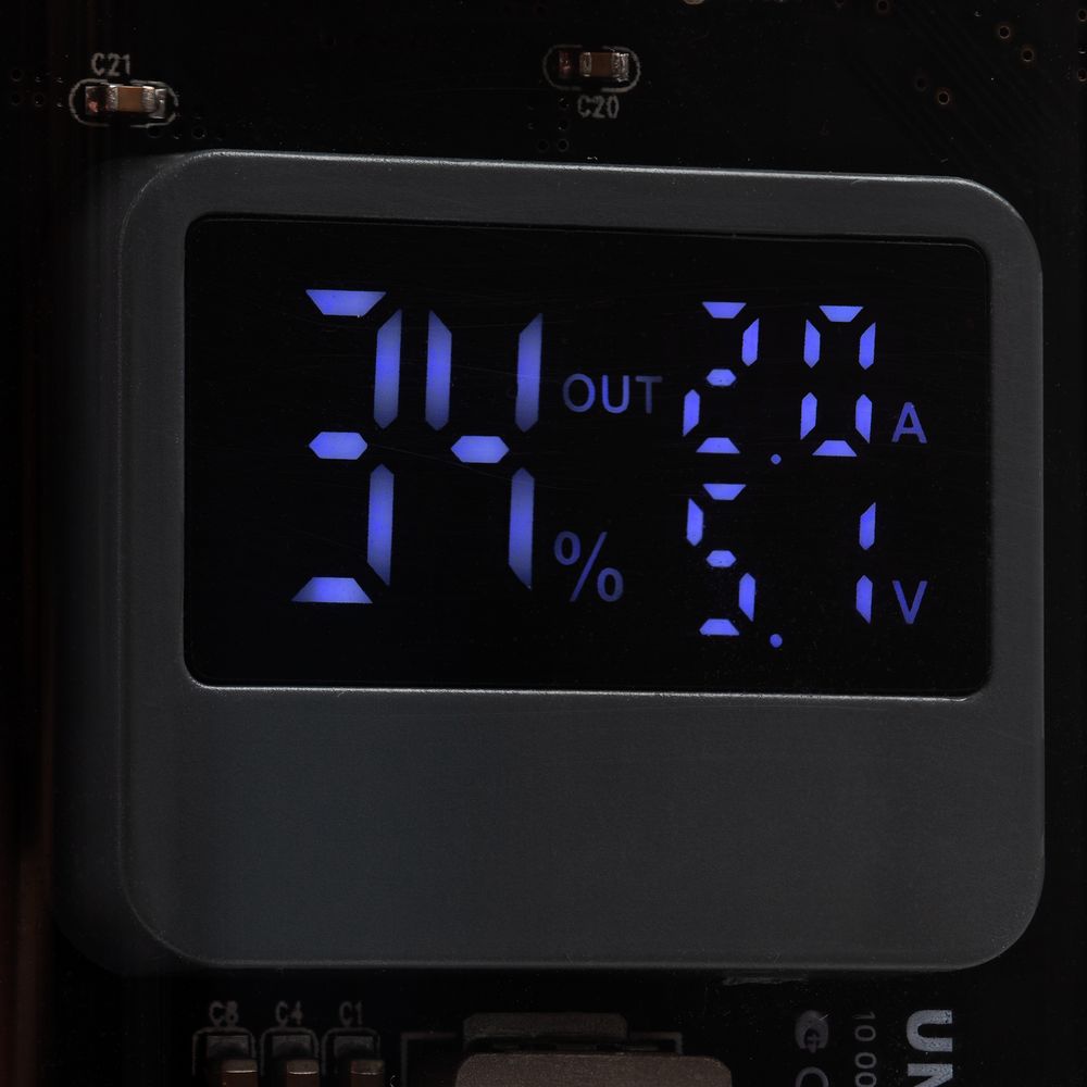 Аккумулятор c быстрой зарядкой Trellis Geek 10000 мАч, темно-серый (Миниатюра WWW (1000))