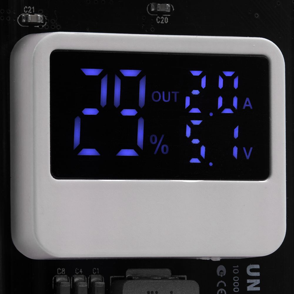 Аккумулятор c быстрой зарядкой Trellis Geek 10000 мАч, белый (Миниатюра WWW (1000))