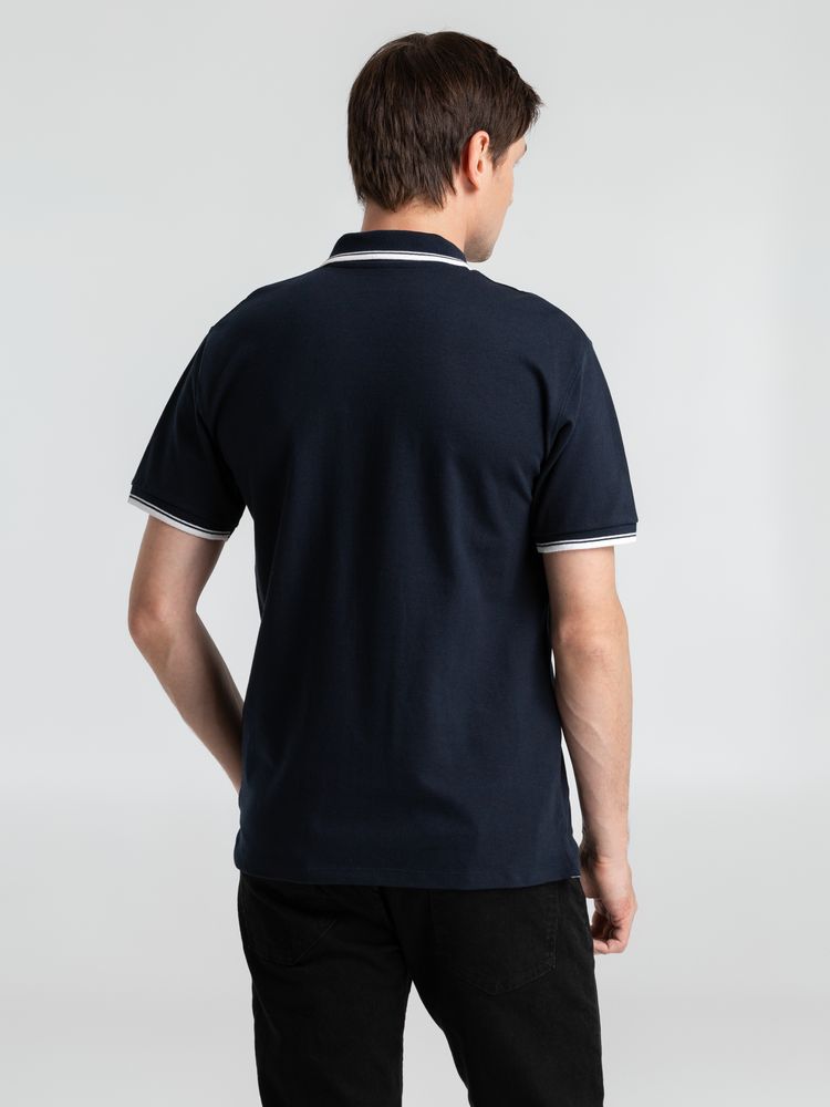 Рубашка поло мужская с контрастной отделкой Practice 270, темно-синий/белый (Миниатюра WWW (1000))