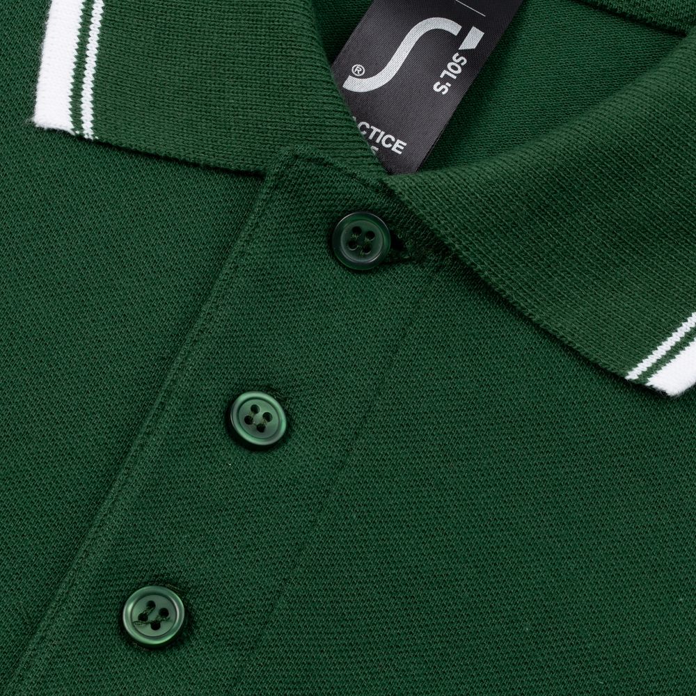 Рубашка поло мужская с контрастной отделкой Practice 270, зеленый/белый (Миниатюра WWW (1000))