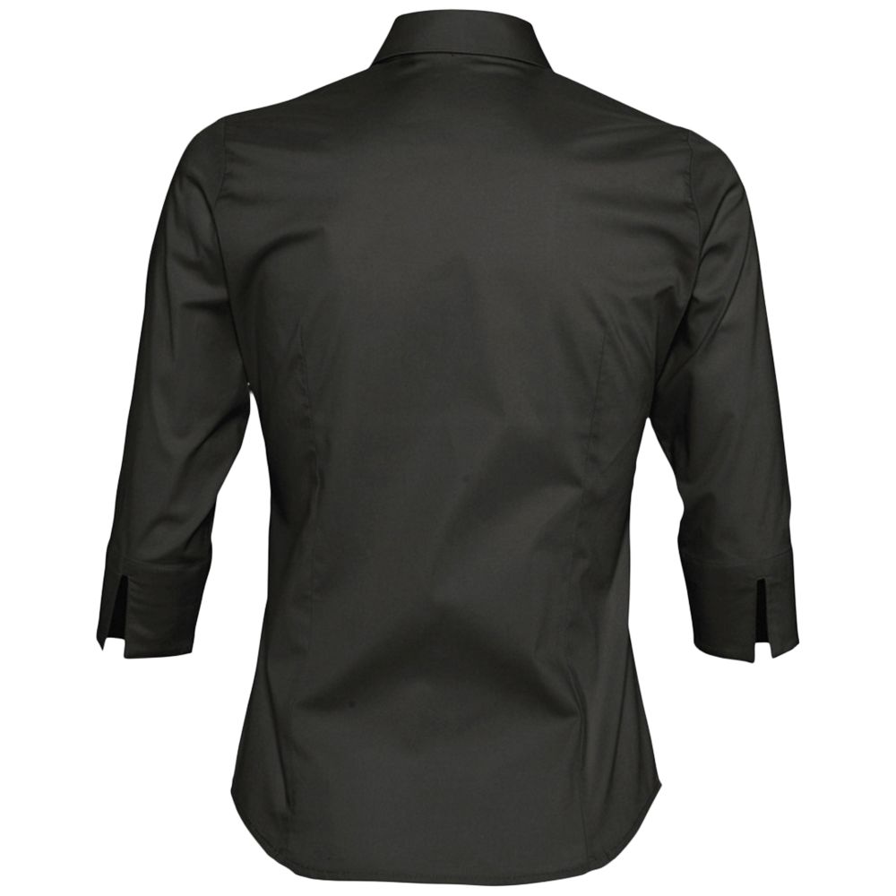 Рубашка женская с рукавом 3/4 Effect 140, черная (Миниатюра WWW (1000))