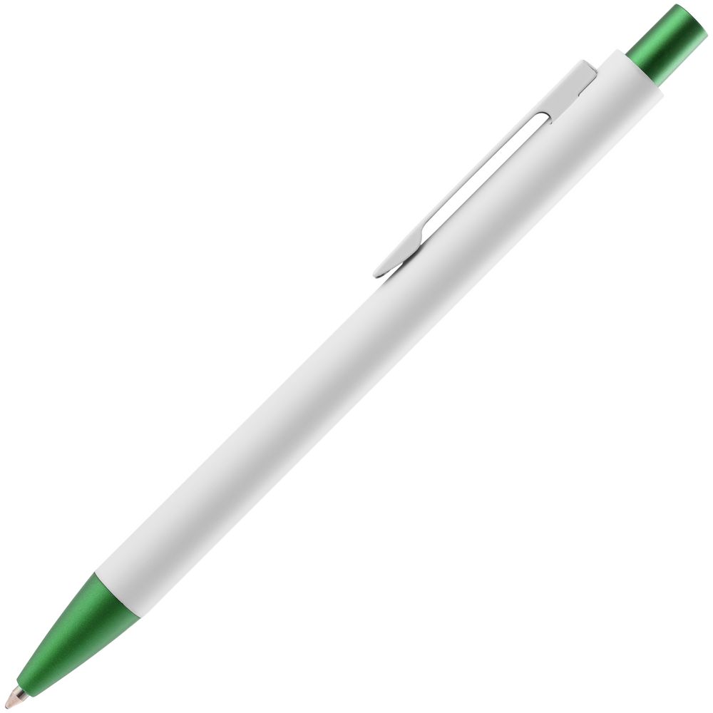 Ручка шариковая Chromatic White, белая с зеленым (Миниатюра WWW (1000))