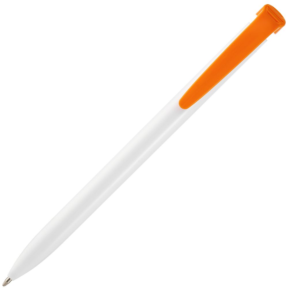 Ручка шариковая Favorite, белая с оранжевым (Миниатюра WWW (1000))
