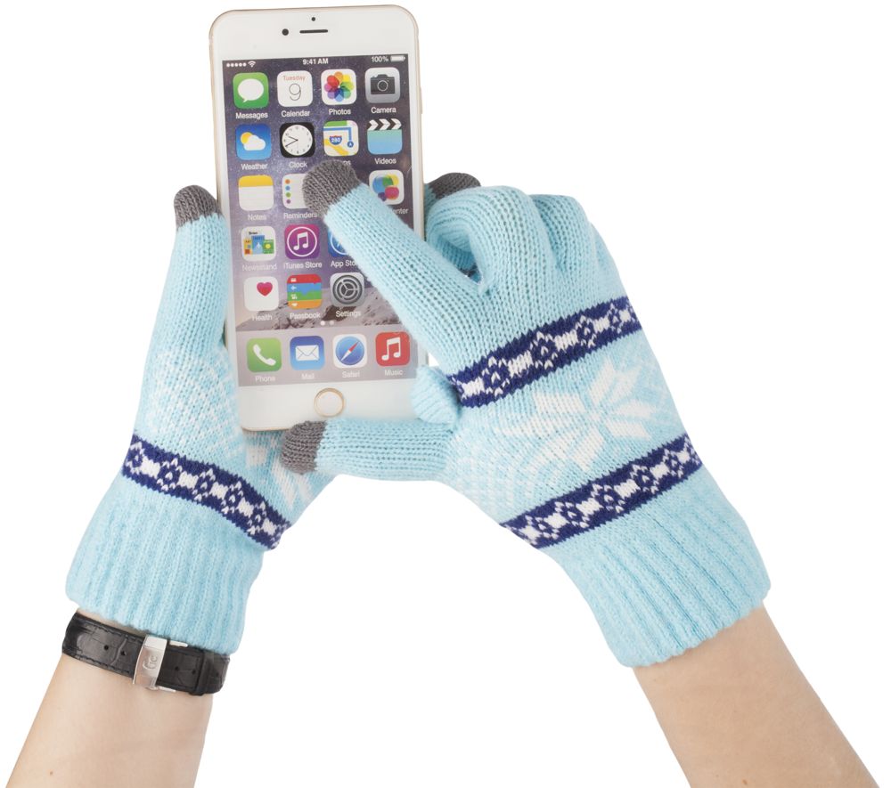 Сенсорные перчатки Snowflake, голубые (Миниатюра WWW (1000))