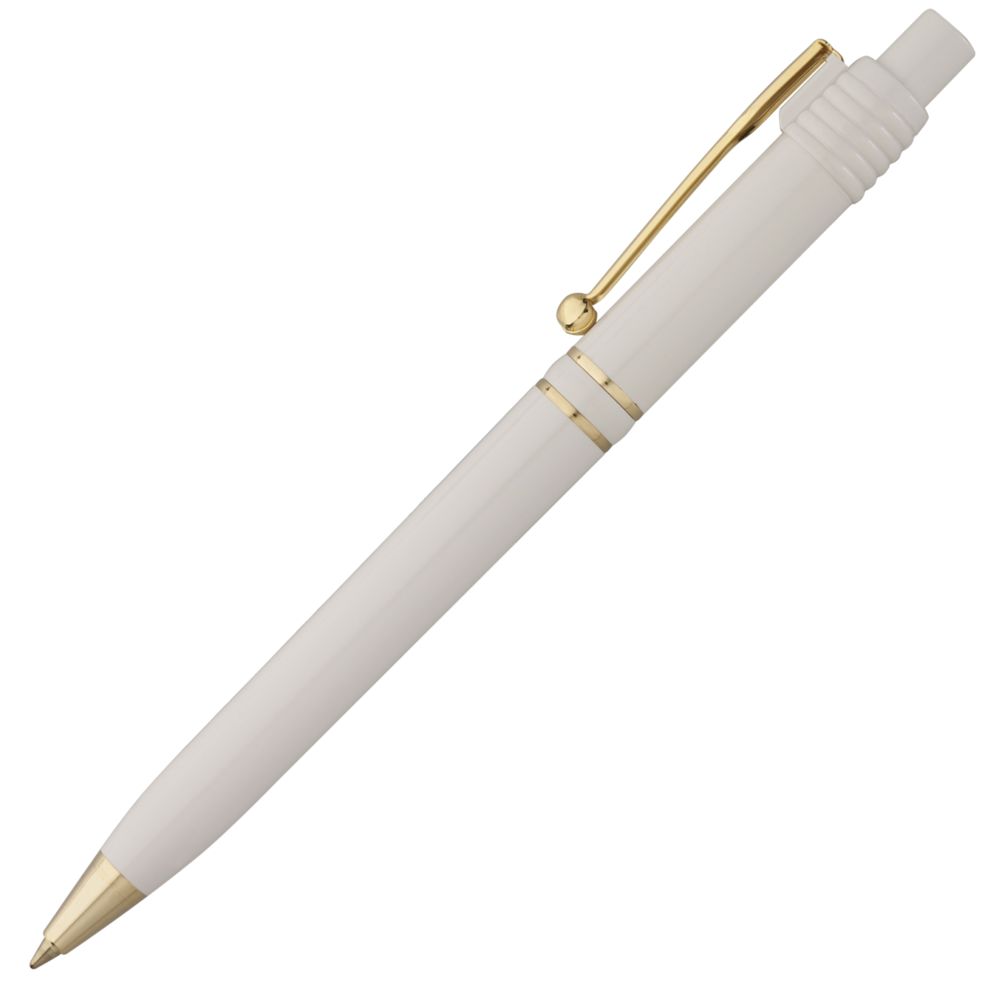 Ручка шариковая Raja Gold, белая (Миниатюра WWW (1000))