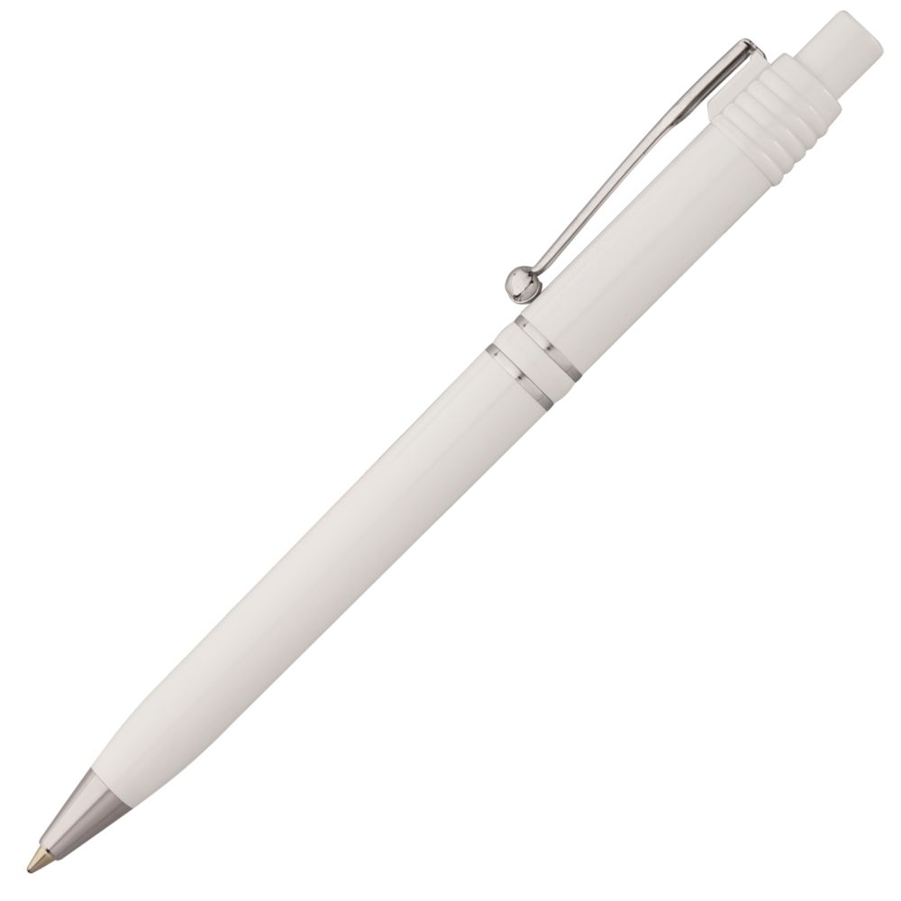 Ручка шариковая Raja Chrome, белая (Миниатюра WWW (1000))